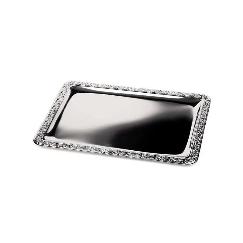 Tablett SCHÖNER ESSEN - 18/0 Edelstahl - 42 x 31 cm Schneller Versand