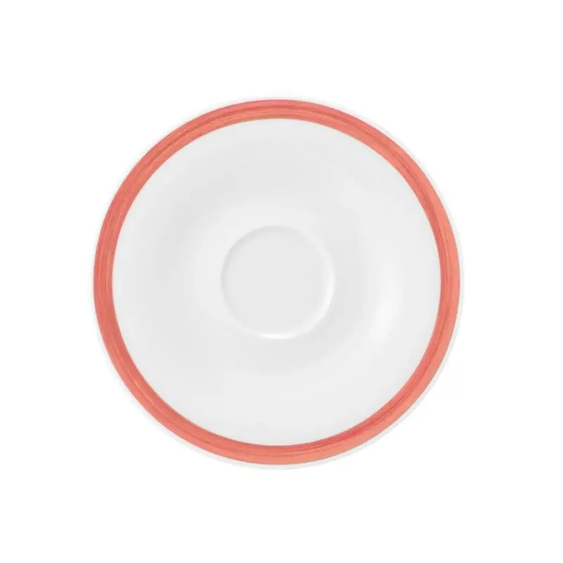 Aktuell Community, Pinselband rot, Mocca-Untertasse, Ø 13,7 cm