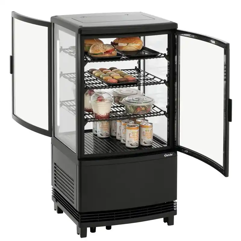 Mini-Kühlvitrine 64L2T schwarz Preisreduziert