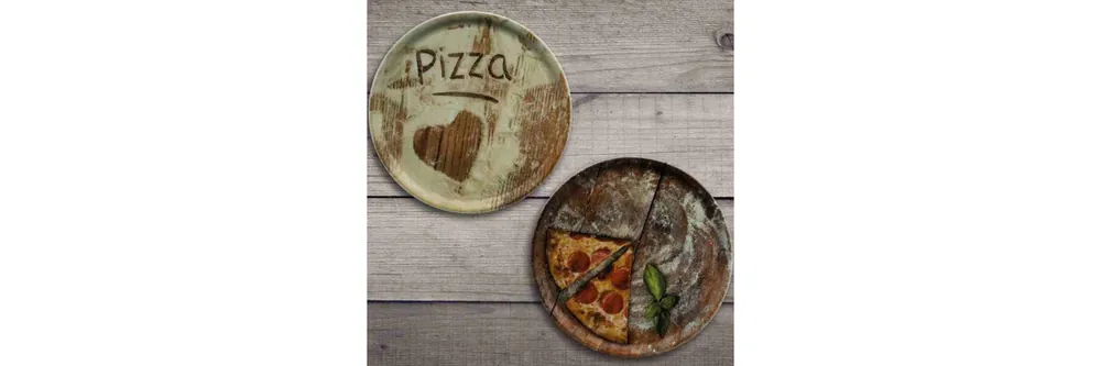 Schneller Versand Pizzateller mit Dekor
