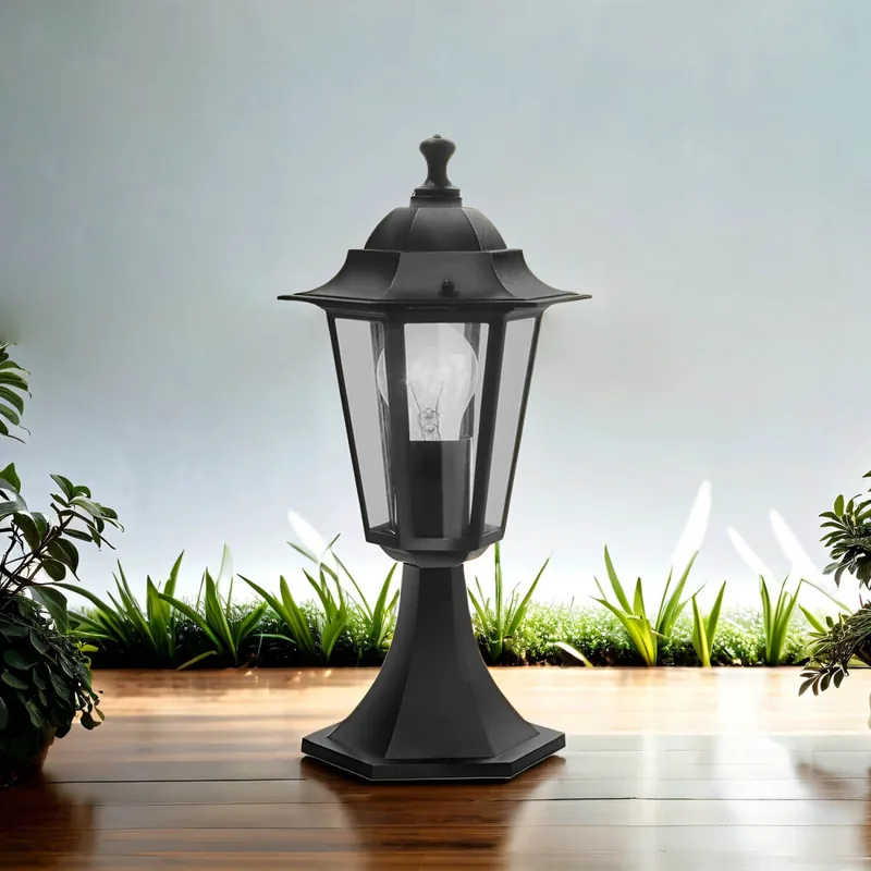 Schneller Versand Schwarze Gartenlaterne IP44 Rustikal