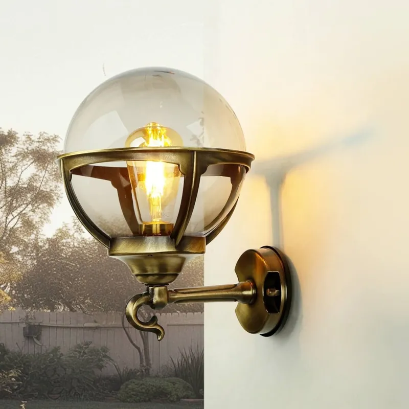 Außen Wandleuchte Messing Vintage IP43 Haus Hof Angebot