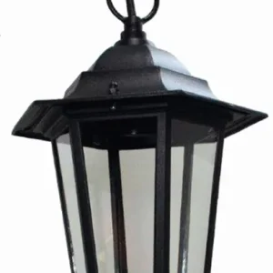 Außen Hängelampe Schwarz Laterne E27 IP44 Aluminium Wochenendangebot