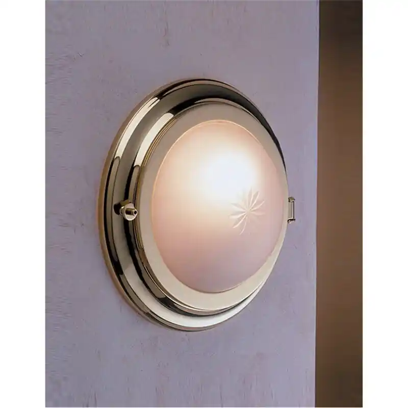 Neu Wandleuchte LED Messing Maritim rund Flur Bad