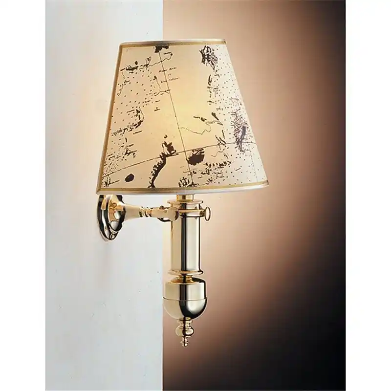 Wandlampe Messing Creme Maritim Antik VELIERO Heißes Angebot