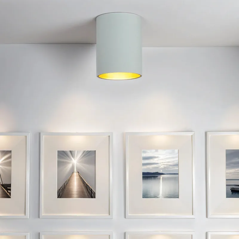 Abverkauf Spot EYE Weiß Gold Treppe Flur Decke Lampe