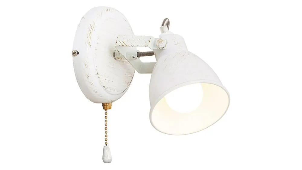 Wandspot mit Schalter Shabby Chic E14 flexibel Abverkauf