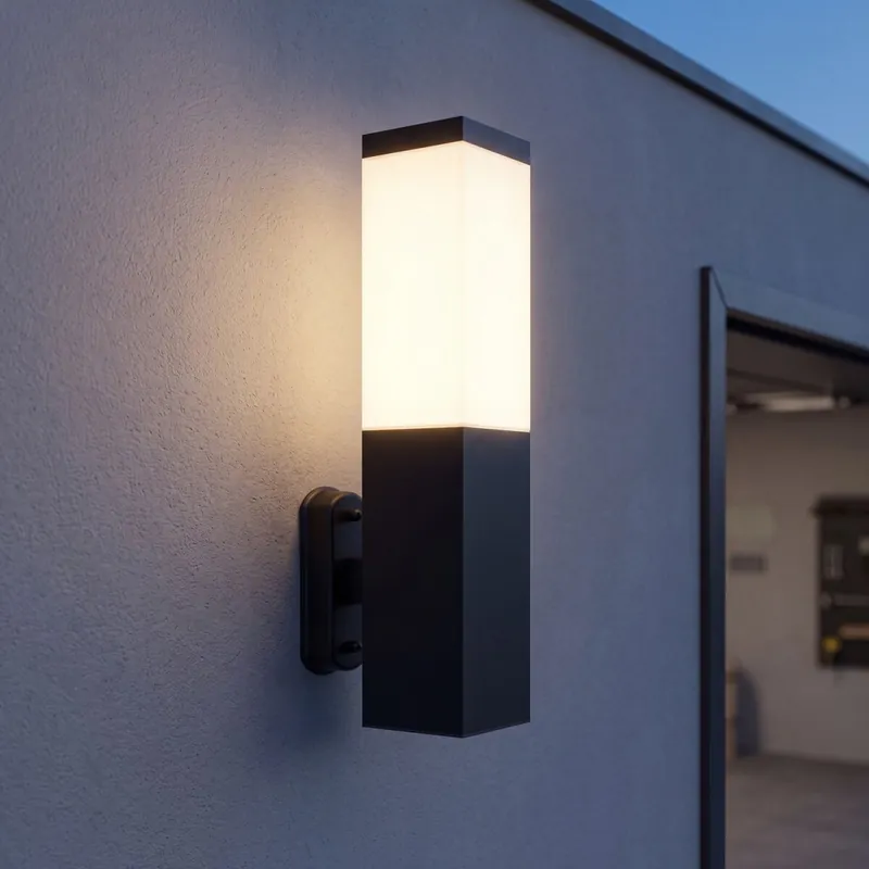 Außenlampe Schwarz Edelstahl IP44 wetterfest E27 Angebot