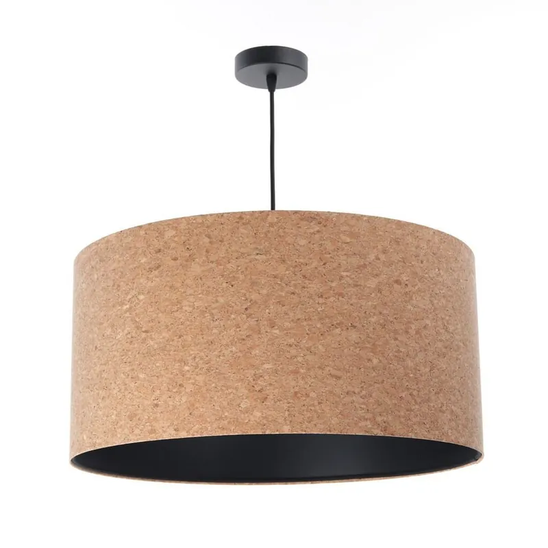 Hängelampe E27 Ø 50 cm Natur Schwarz Kork Modern Expressversand