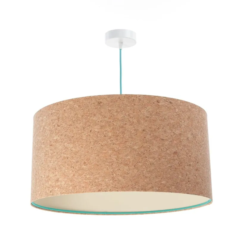 Hängelampe rund Ø 40 cm Kork Modern E27 Boho Style Versand Am Gleichen Tag