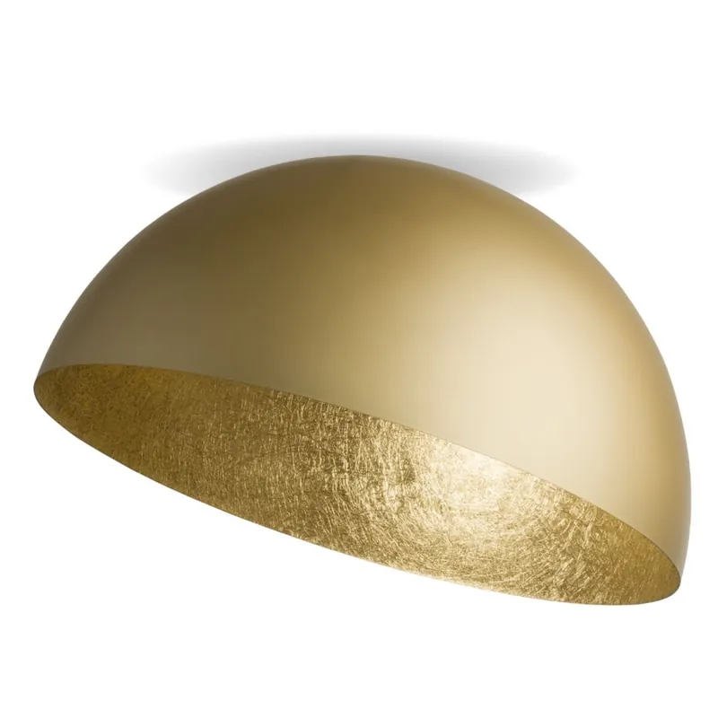 Expressversand Loft Deckenleuchte Gold Metall elegant E27 Ø50 cm rund