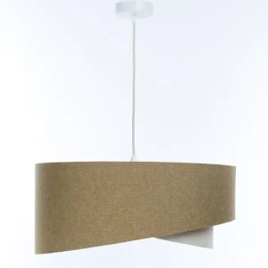 Boho Hängelampe Stoff Beige Creme E27 rund Ø 50 cm Modern Zertifiziert