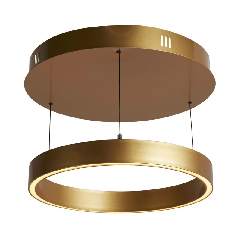 Abverkauf LED Hängelampe Metall rund Ø 44 cm in Gold