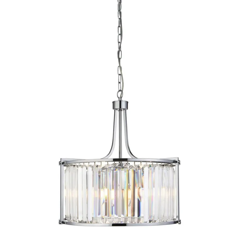 Ausverkauf Hängeleuchte Kristall rund Ø 50 cm 5x E14 Art Déco