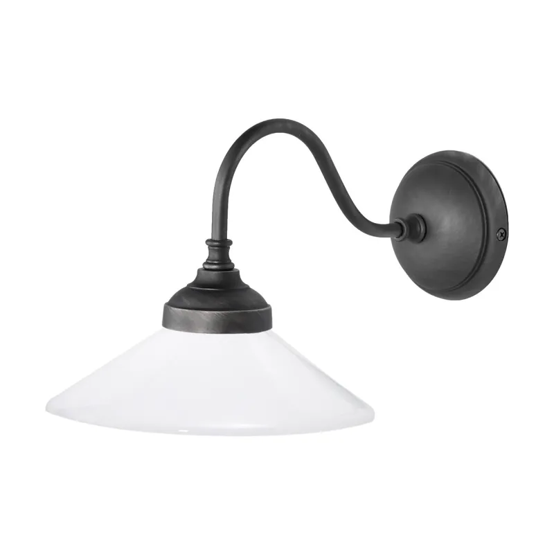 Wandleuchte Messing Glas H: 23,5 cm Rustikal schwenkbar E14 Neuheit