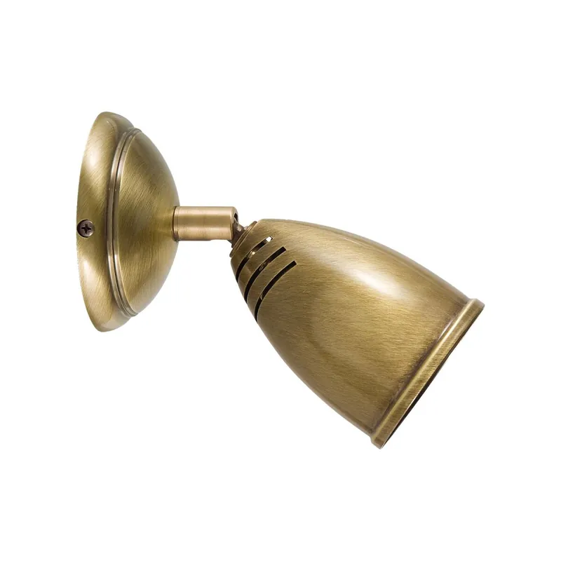 Neu Spot Lampe Wand E27 Messing in Bronze hell glänzend