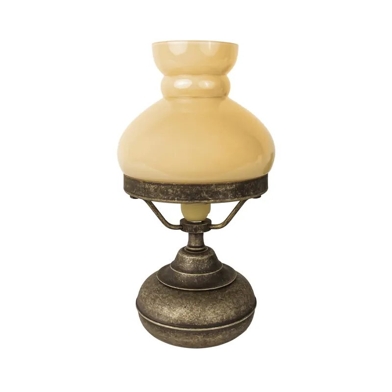 Sale Tischleuchte 24,5cm Jugendstil Glas Messing E14
