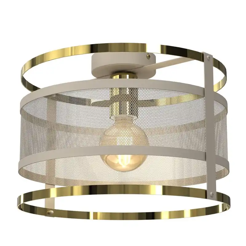 Bestseller Runde Deckenlampe in Beige Gold Ø30 cm Loft stylisch