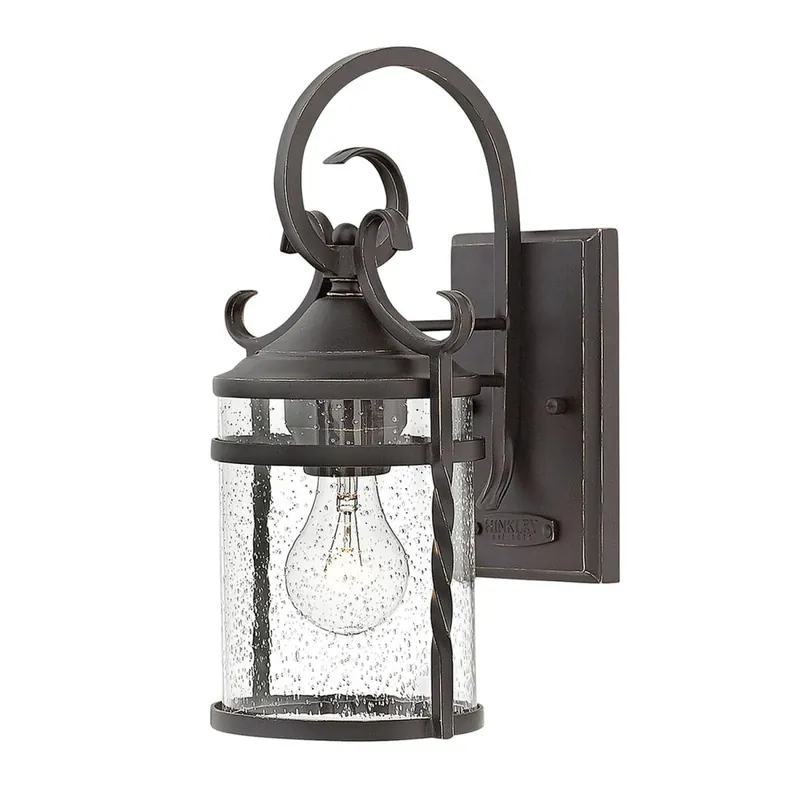 Aktuell Außenlampe Vintage Aluminium Glas E27 IP44 33 cm hoch