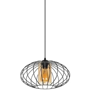Blendarme Pendelleuchte Schwarz Honig Ø34 cm E27 Retro Direktkauf