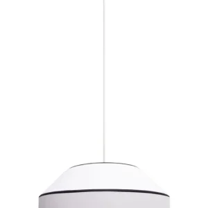 Beliebt Runde Pendelleuchte Baumwolle wohnlich Weiß E27 B:45 cm
