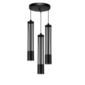 Begrenztes Angebot Dekorative Hängeleuchte Metall GU10 Ø35 cm rund Schwarz