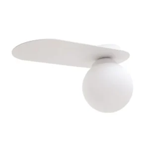 Beliebt Blendarme Deckenleuchte Glaskugel Weiß E27 H:22 cm