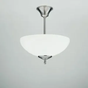 Blendarme Deckenlampe in Nickel Messing Glas E27 Ø32 cm Direkt Vom Hersteller