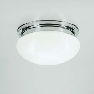 Deckenleuchte blendarm Messing Glas Ø30 cm E27 in Chrom Preisreduziert