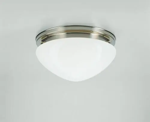 Markenware Deckenlampe Messing Glas Ø30 cm E27 in Nickel