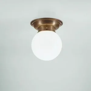 Deckenlampe Berliner Messing Glaskugel E27 Ø16 cm rund Günstig