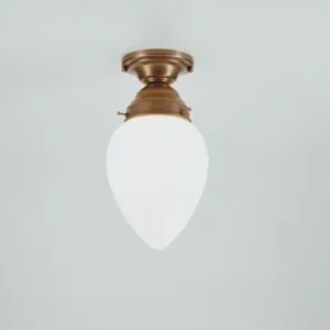 Deckenlampe Berliner Messing Glas blendarm E27 B:14 cm Top-Seller