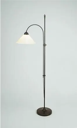 Blendarme Stehlampe Messing Antik Glas Elfenbein 160 cm Finale Aktion