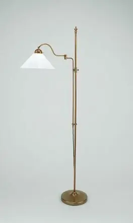 Blendarme Stehleuchte Berliner Messing Glas E27 160 cm Echt