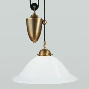 Blendarme Hängelampe Berliner Messing Glas E27 B:35 cm Markenprodukt