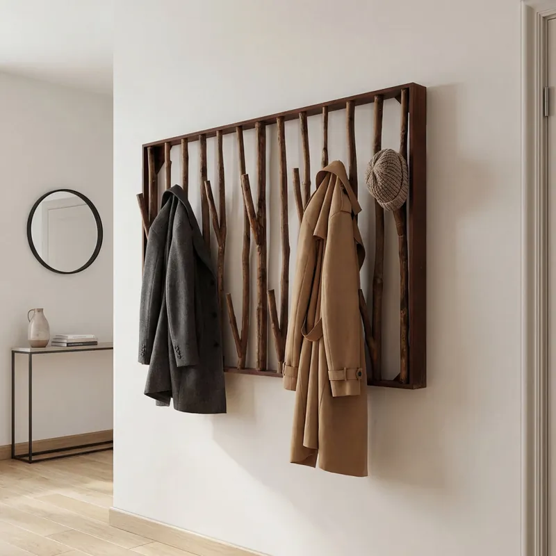 Wandgarderobe Treibholz 50 cm in Braun Handarbeit Neue Kollektion