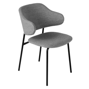 Angebot Esszimmerstuhl Bouclé Metall B: 58 cm in Grau Schwarz