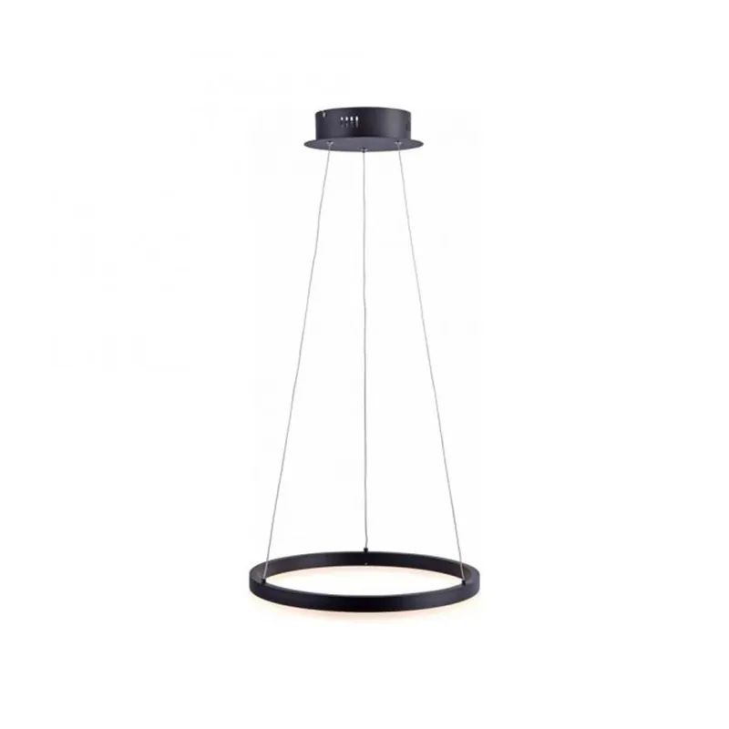 Echt LED Pendelleuchte Anthrazit warmweiß 3000 K Ø40 cm Ring