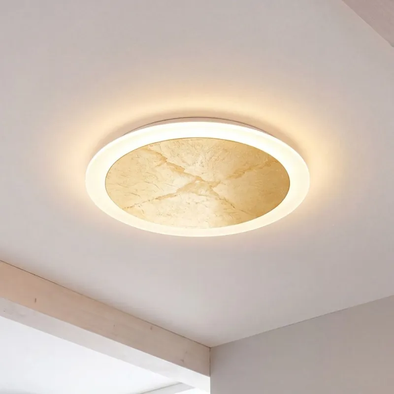 Finale Aktion LED Deckenlampe Gold Ø30 cm 3500 K 3 Stufen dimmbar