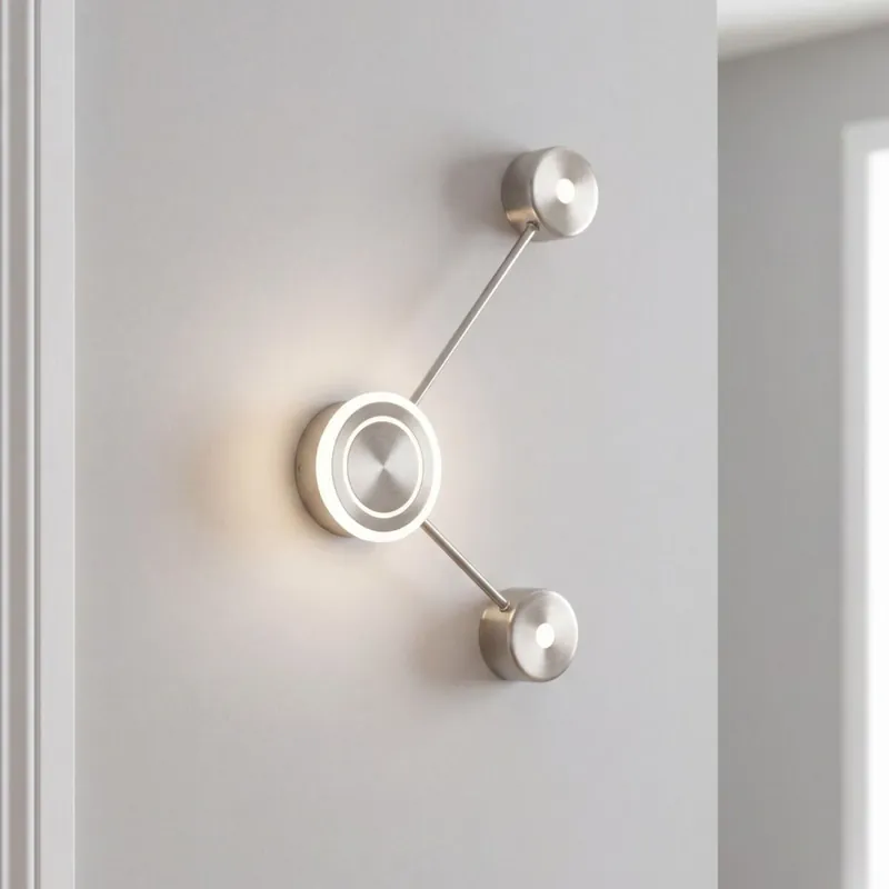 LED Wandlampe indirekt dimmbar in Nickel B:33 cm 3000K Begrenztes Angebot