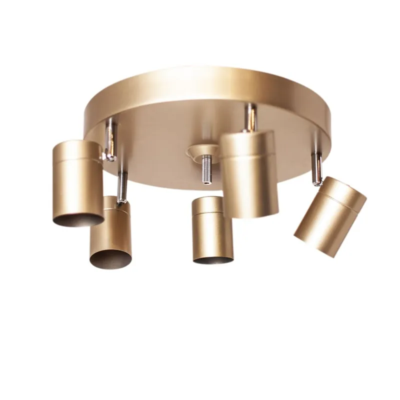Deckenstrahler rund Ø 30 cm klein GU10 4-flammig in Gold Wochenendangebot