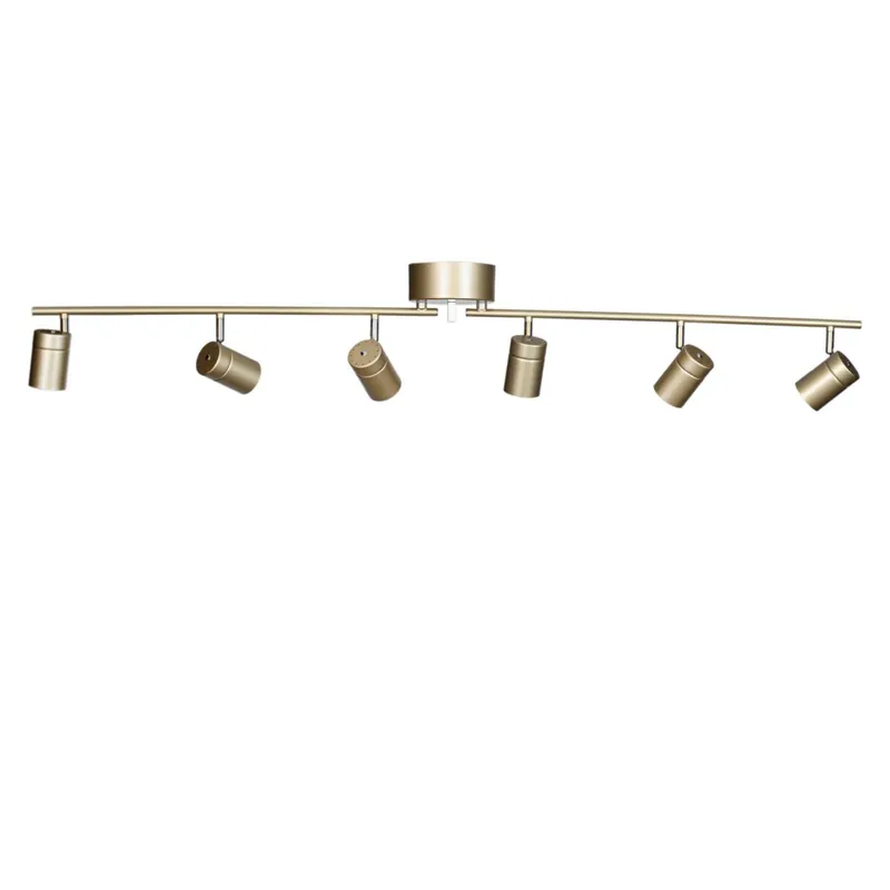 Abverkauf Strahler Metall GU10 verstellbar in Gold 124 cm lang Retro