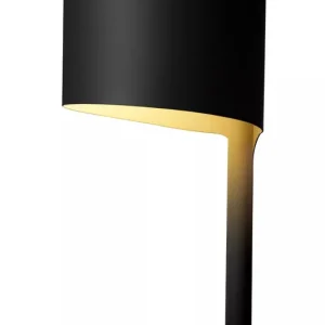 Schwarze Tischlampe Metall 28,5 cm niedrig E14 Zeitlos Geprüft