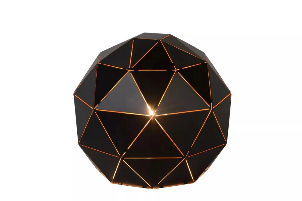 Tischlampe Metall Schwarz Modern E27 22 cm Kugelschirm Highlight