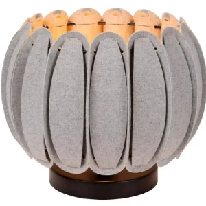 Tischleuchte blendarm Filz Grau E27 19,5 cm Modern Preisknaller