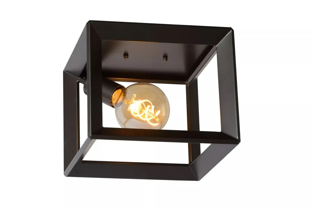 Deckenleuchte Metall Anthrazit L:25 cm E27 Retro Design Geprüft