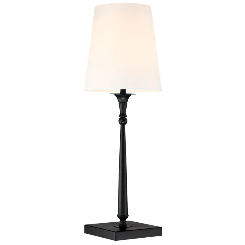 Beistelllampe Schwarz Weiß E27 H: 58 cm Metall Stoff Garantierte Lieferung