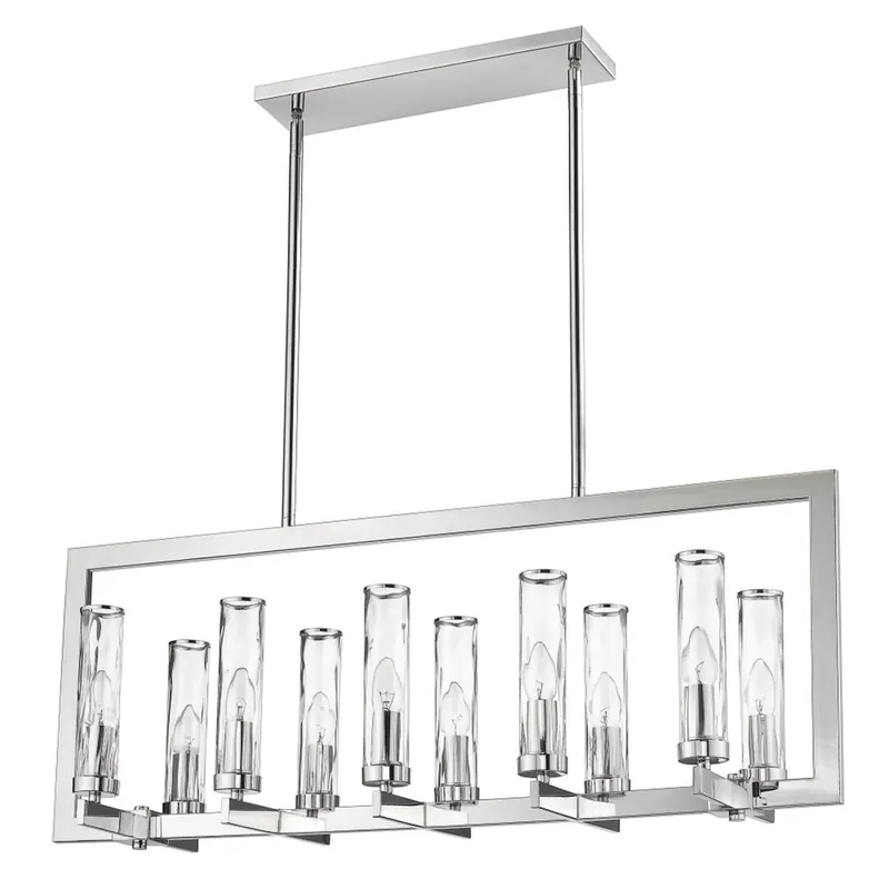 Abverkauf Hängelampe Glas Metall 96 cm lang H: max. 151 cm Nickel