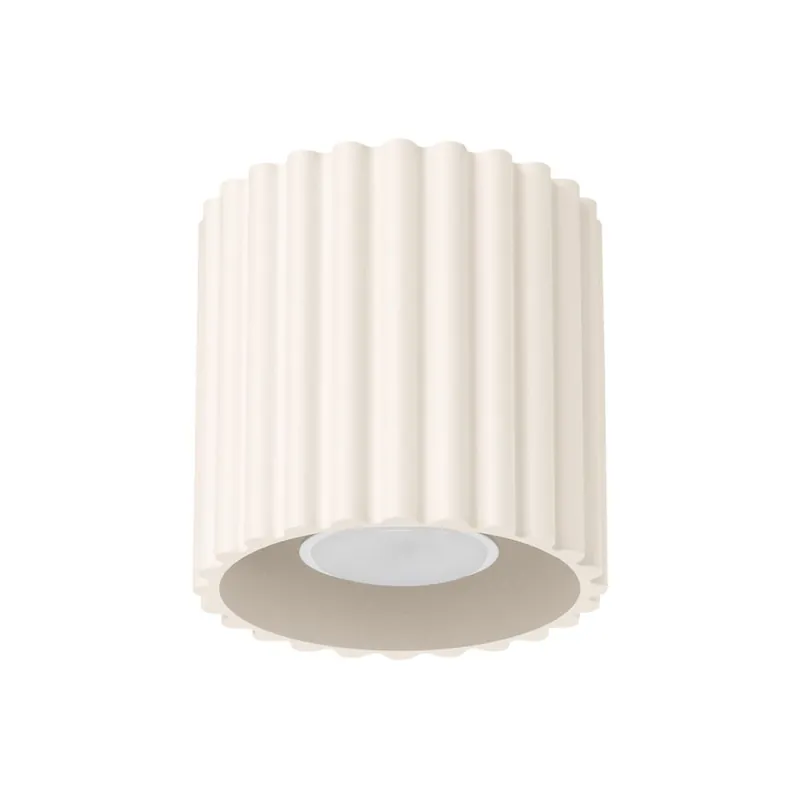 Ausverkauf Deckenlampe Spot GU10 Beige Ø10 cm rund Aluminium