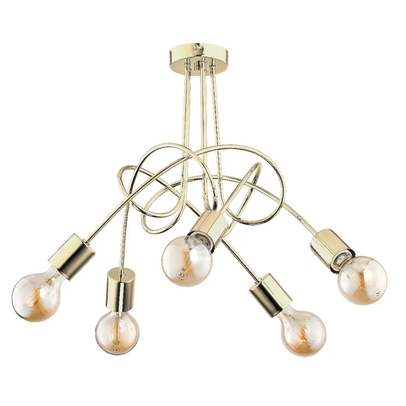 Deckenlampe Metall E27 5-flammig Gold Retro 50 cm Direktkauf